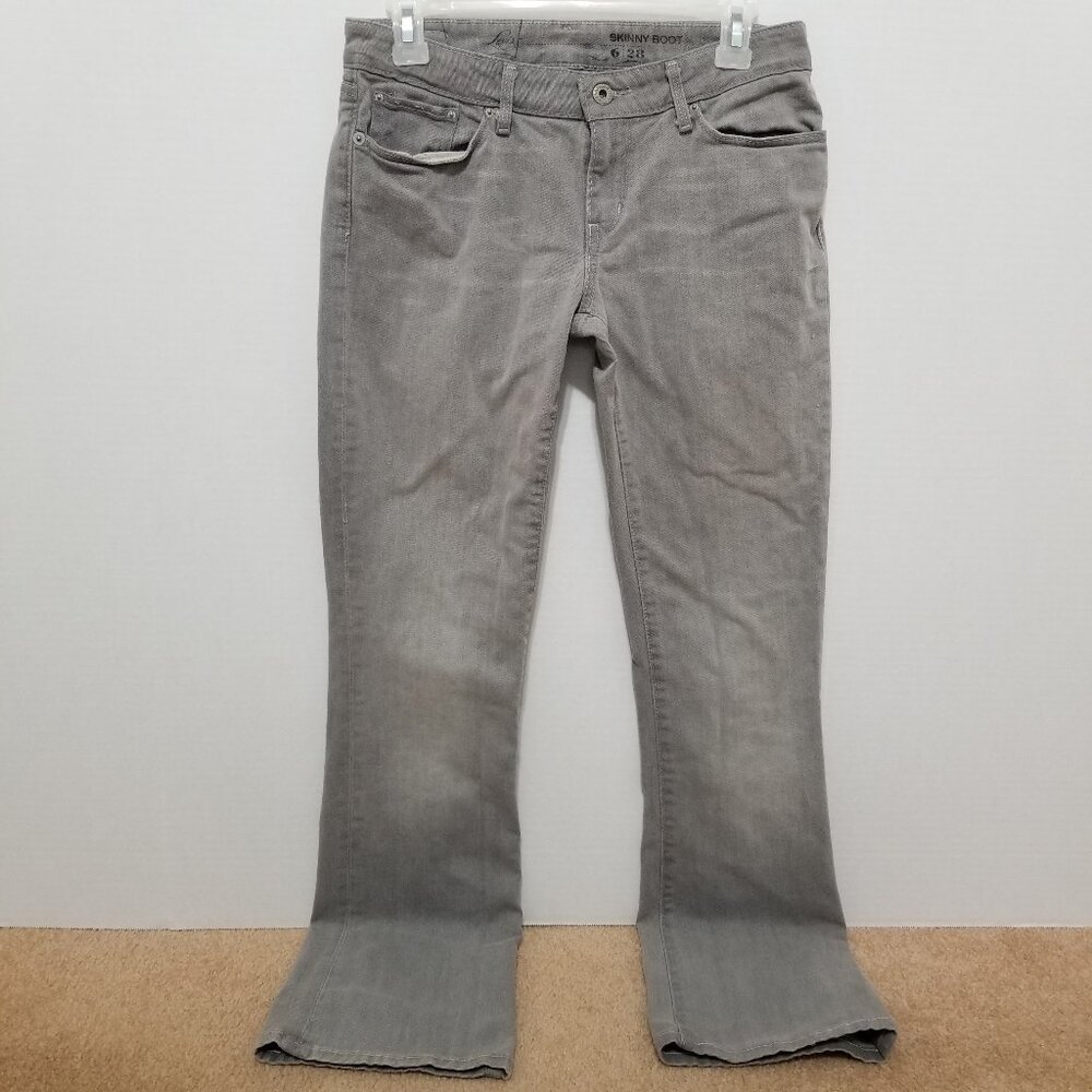 Levi's jeans 6/28 Skinny Boot denim whiskered stretch bootcut 410067960 low rise